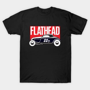 Bonneville Flathead Coupe racer - Hop Up red print T-Shirt